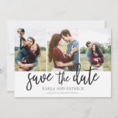 Romantic de Foto van het Manuscript collage sparen Save The Date (Voorkant)