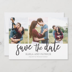 Romantic de Foto van het Manuscript collage sparen Save The Date