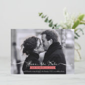 Romantic de Foto van het Manuscript sparen de Dat Save The Date (Staand voorkant)