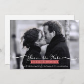 Romantic de Foto van het Manuscript sparen de Dat Save The Date (Voorkant / Achterkant)