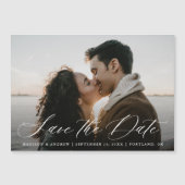 Romantic de Foto van het Manuscript van de Calligr Magnetische Uitnodiging (Voorkant)