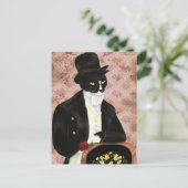 Romantic de heer Darcy Cat briefkaart (Staand voorkant)