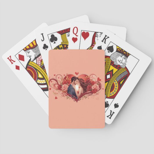Romantic Deck: Harteditie Pokerkaarten (Achterkant)