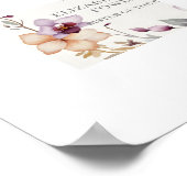 Romantic Delicate Floral Orchids Reserved Seat Poster (Hoek)