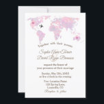 Romantic Destination Wedding Waterverf Wereldkaart Kaart<br><div class="desc">Het ontwerp van de Wereldkaart van de Waterverf van de Reizen van de Bestemming de Weg kaart! Het is perfect voor de bruiloft van een koppel dat graag wil reizen, of iemand die een bruiloft voor de bestemming heeft. Het gebruik past hulpmiddel aan om uw info toe te voegen. Voor...</div>