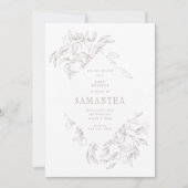 Romantic Diamond Floral Baby shower Kaart (Voorkant)