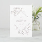 Romantic Diamond Floral Baby shower Kaart (Staand voorkant)