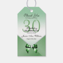 Romantic Diamonds & Emerald Bow 30th Birthday