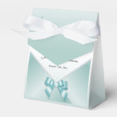 Romantic Diamonds en Blauwgroen Bow 30e verjaardag Bedankdoosjes (Voorkant Zijde)