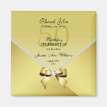 Romantic Diamonds & Gold Bow 50e verjaardag