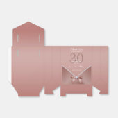 Romantic Diamonds & Roos Gold Bow 30e verjaardag Bedankdoosjes (Uitgevouwen)