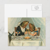 "Romantic Dinner for Frogs" Briefkaart (Voorkant / Achterkant)