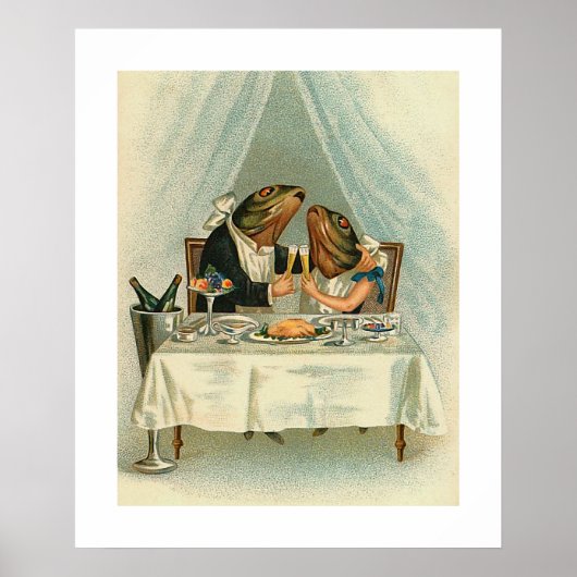 "Romantic Dinner for Frogs" Poster (Voorkant)