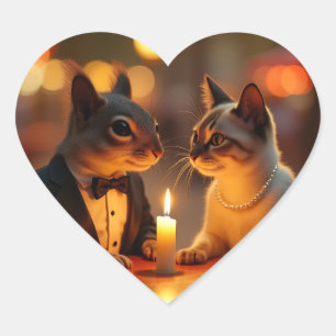 Romantic Dinner Hart Sticker
