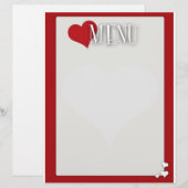 Romantic Dinner menu Blank (Voorkant / Achterkant)