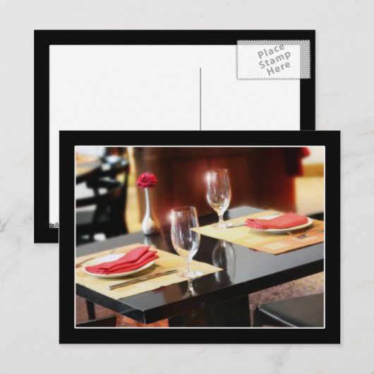 Romantic Dinner voor Twee Briefkaart (Voorkant / Achterkant)