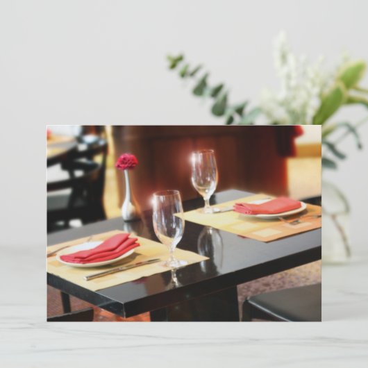 Romantic Dinner voor Twee Kaart (Staand voorkant)