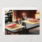 Romantic Dinner voor Twee Kaart (Voorkant / Achterkant)