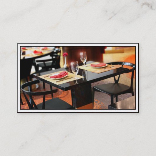 Romantic Dinner voor Twee Visitekaartje (Voorkant)