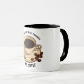 Romantic Dog Illustration Two-Tone Coffee Mug Mok (Voorkant rechts)