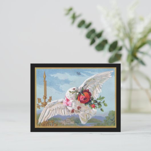 Romantic Dove Briefkaart (Staand voorkant)