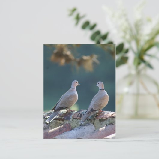 Romantic Doves Briefkaart (Staand voorkant)
