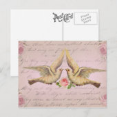 Romantic Doves in Love  Collage Briefkaart (Voorkant / Achterkant)