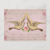 Romantic Doves in Love  Collage Briefkaart (Voorkant)