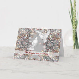 Romantic Doves in Love for Wedding - Jubileum Kaart