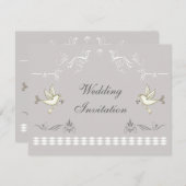 Romantic Doves Wedding Kaart (Voorkant / Achterkant)