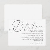 Romantic Drama Calligraphy Wedding Enclosure Kaart (Voorkant / Achterkant)