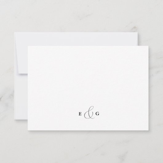 Romantic Drama Calligraphy Wedding RSVP Kaart (Achterkant)