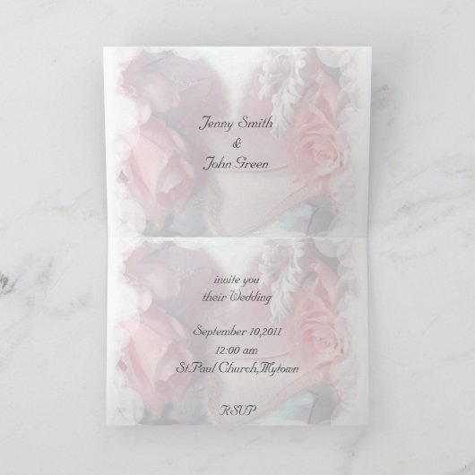 Romantic Dream Wedding Kaart (Binnen)