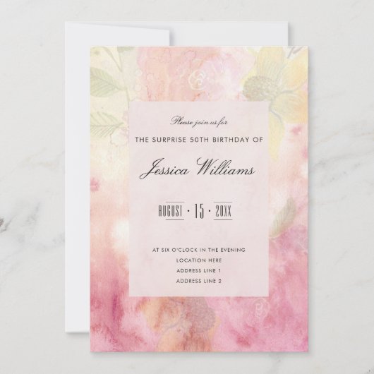 Romantic Dreamweaver Blossom Surprise 50th Birthda Kaart (Voorkant)