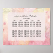 Romantic Dreamweaver Blossom Wedding Seating Chart