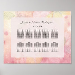 Romantic Dreamweaver Blossom Wedding Seating Chart Poster