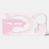 Romantic Droy Pink Wedding Couple Case-Mate iPhone Case (Achterkant (horizontaal))