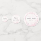 Romantic Droy Pink Wedding Couple Table Confetti (Achterkanten)