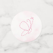 Romantic Droy Pink Wedding Couple Table Confetti (Kleine voorkant)