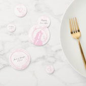 Romantic Droy Pink Wedding Couple Table Confetti (Groep)