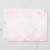 Romantic Droy Pink Wedding Couple Wedding Invite Kaart (Achterkant)