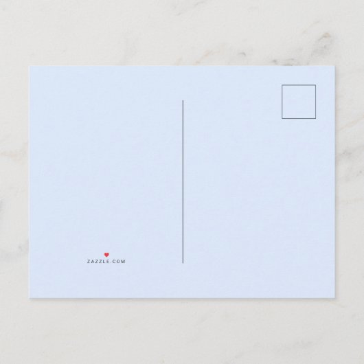 Romantic Dusty Blue Floral slaat de datum op Aankondigingskaart (Achterkant)