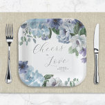 Romantic Dusty Blue Floral Vrijgezellenfeest Party Papieren Bordje<br><div class="desc">Mooie florale illustraties van waterverf in tinten stoffige blauw, groen en lavender, gekoppeld aan elegante typografie, geven dit vrijgezellenfeest papier bord klassieke maar moderne stijl. Bewerk gewoon de sjabloon met jouw tekst en kies de opties voor grootte en vorm. De coördinerende punten van het vrijgezellenfeest zijn beschikbaar in onze opslag...</div>