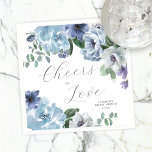 Romantic Dusty Blue Floral Vrijgezellenfeest Party Servet<br><div class="desc">Mooie florale illustraties van waterverf in tinten stoffige blauw, groen en lavender, gekoppeld aan elegante typografie, geven dit vrijgezellenfeest een klassieke, maar moderne stijl. Bewerk gewoon de sjabloon met jouw tekst en kies de opties voor grootte en vorm. De coördinerende punten van het vrijgezellenfeest zijn beschikbaar in onze opslag of...</div>
