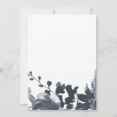 Romantic Dusty Blue Floral Wedding Kaart (Achterkant)