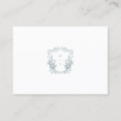 Romantic Dusty Blue Line Art Floral Wedding Informatiekaartje (Achterkant)