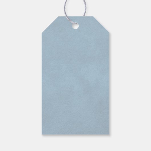 Romantic Dusty Blue Roos Weddenschap Bedankt Cadeaulabel (Achterkant)