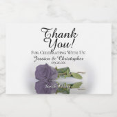 Romantic Dusty Paars Roos Weddenschap Hartelijk da Likeurfles Etiket (Enkel label)