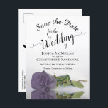Romantic Dusty Paars Roos Wedding Save the Date Aankondigingskaart<br><div class="desc">Deze mooie briefkaarten zijn een geweldige manier om je vrienden en familie te laten weten dat ze de datum voor je aanstaande bruiloft kunnen redden. Het ontwerp is voorzien van een prachtig lang gesteentegeld, stoffig paars of lavender gekleurd roos dat op zijn kant reflecteert in een zwembad met golven en...</div>