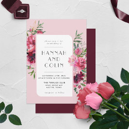 Romantic Dusty Roos Peony Modern Lijst Kaart